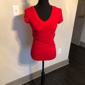 Merona red v-neck tee Small